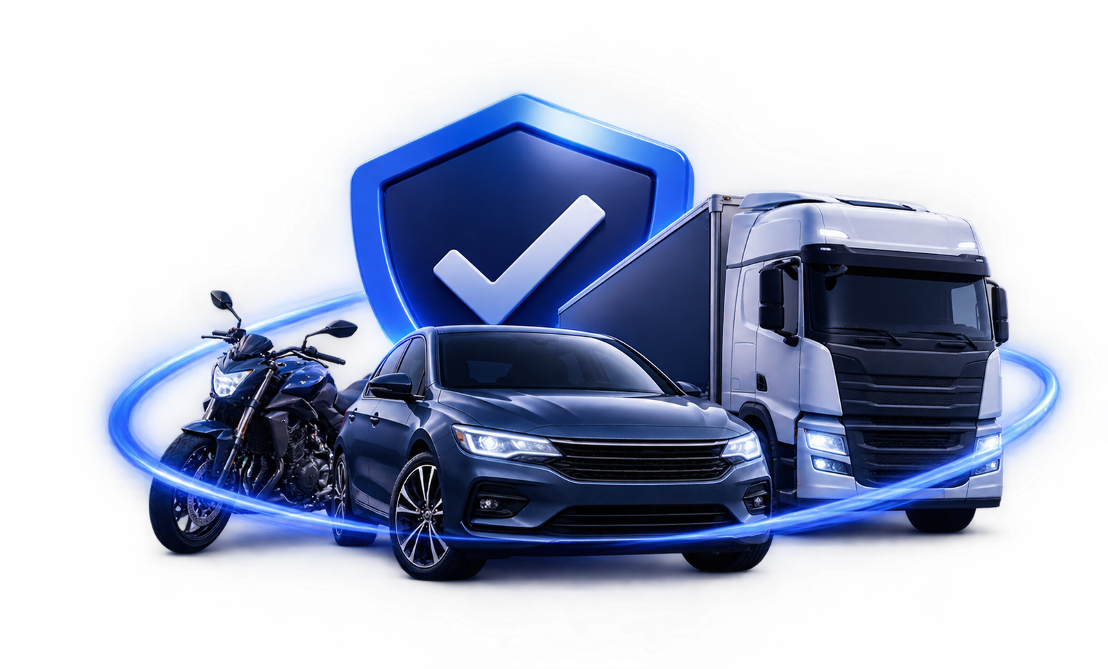Carro, moto e caminhão protegidos pela Universo AGV
